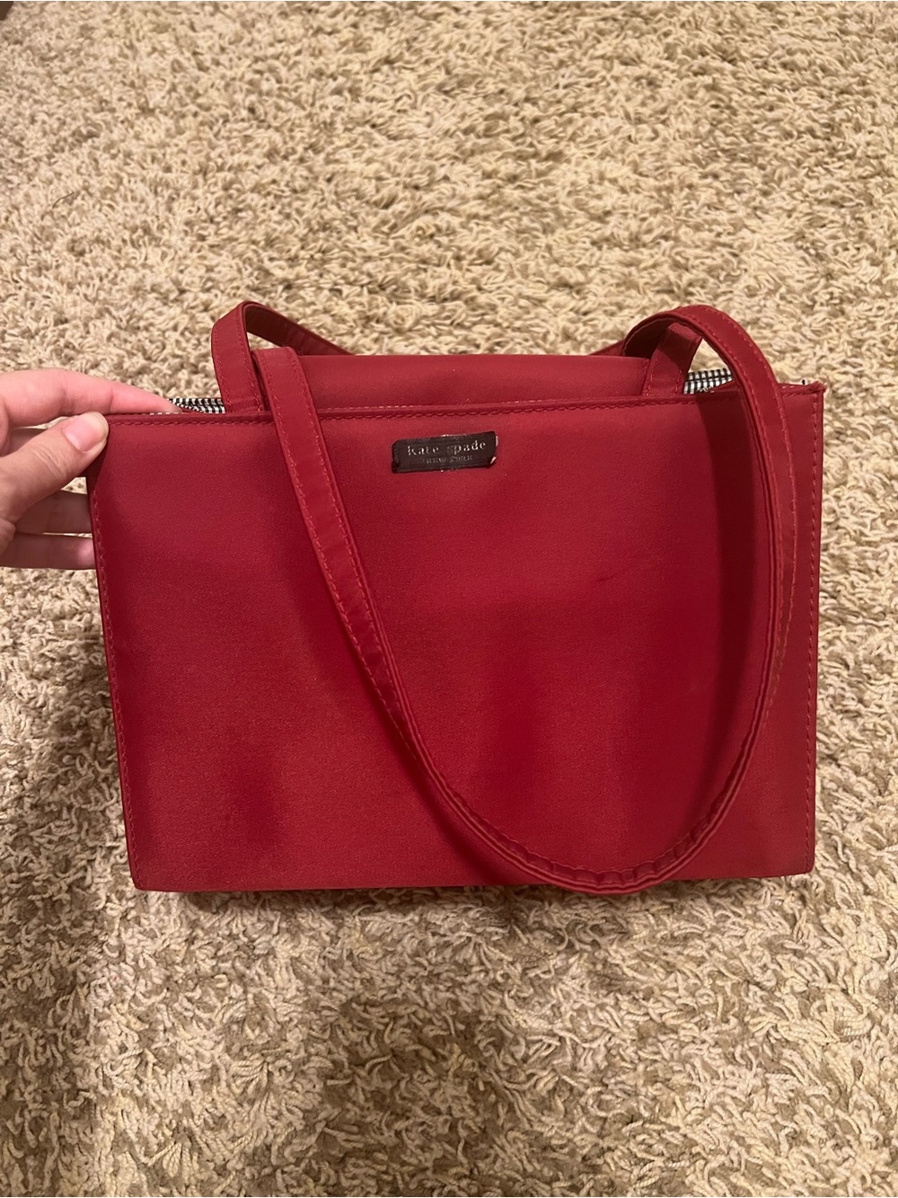 Kate Spade Vintage Red Nylon Shoulder Bag!